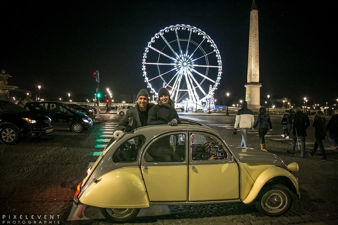 2CV tour by night - The Eiffel Tower after dark