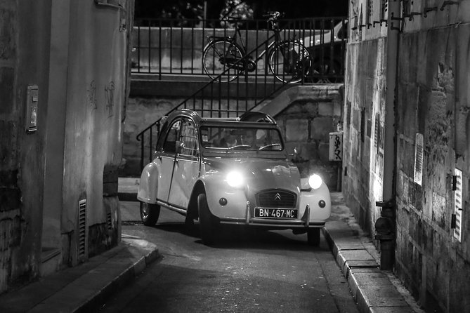2CV tour by night - The Louvre, Opera, and Bourse