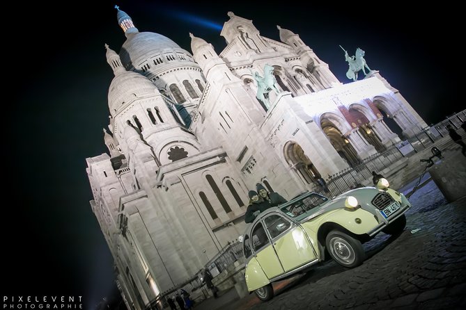 2CV tour by night - Grand Palais, Petit Palais, and the western monuments