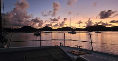 sunset catamaran trip and aperitif