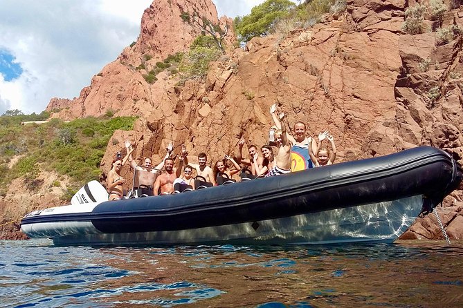 Calanques and red rocks - Departure Saint Raphaël - Swimming and snorkeling in clear water