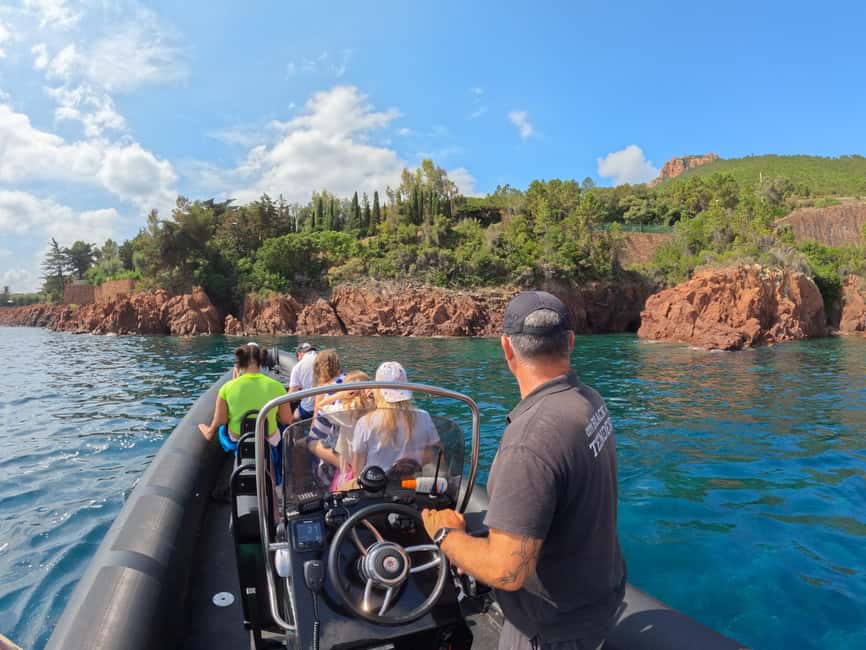 Cannes: Scenic Coves RIB Boat Tour - Following the Esterel coast by boat