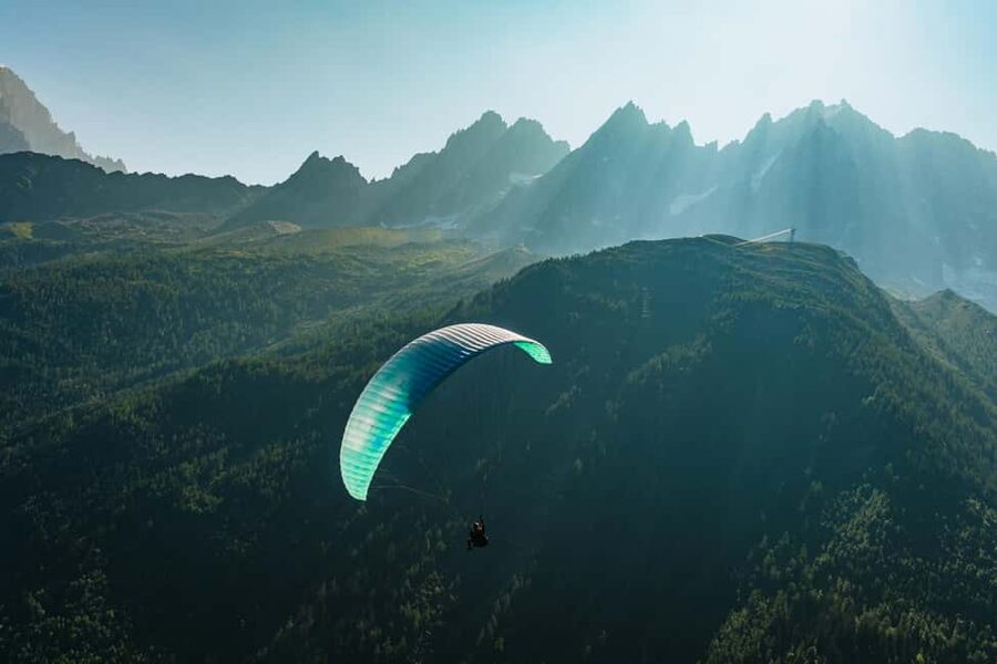 Chamonix: Tandem Paragliding Flight - The 20-minute flight and the view from the harness