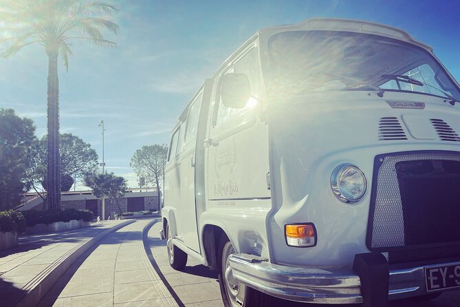 City Tour in Cannes aboard our Classic French Bus! - The Palais des Festivals and the famous red carpet