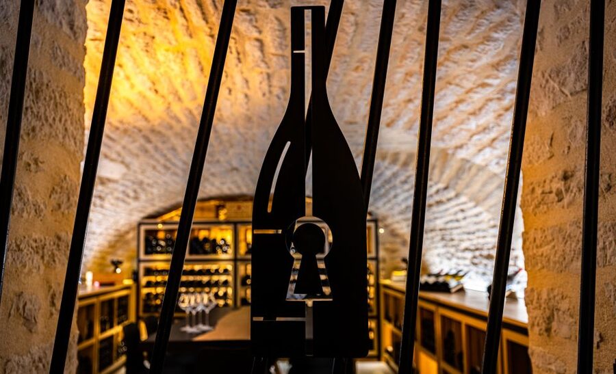 Dijon: La Cave du Palais Burgundy Wine Tasting Experience - Entering the old cellar beneath Hotel du Palais