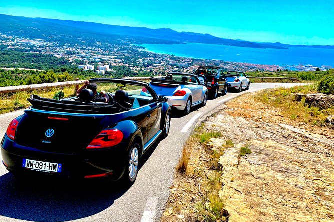 Drive by cabriolet from Marseille cruise port to cassis - From the cruise terminal to the Corniche