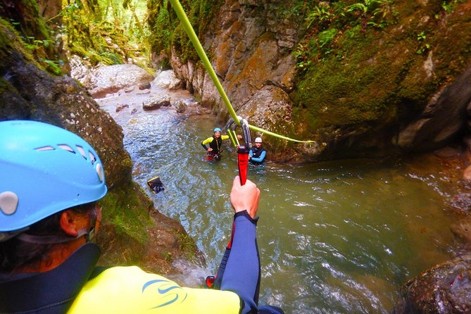 First canyoning in Grenoble in the Vercors - Slides, jumps, and rappels up to 10 meters