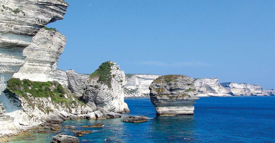 From Bonifacio: Cruise of the Cliffs and the Lavezzi Islands - The Napoleon cave and a new view of the harbor