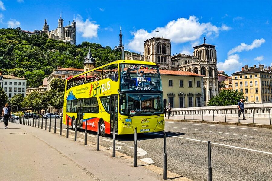Lyon City Hop-on Hop-off Sightseeing Bus Tour - Place des Terreaux and the Painted Wall
