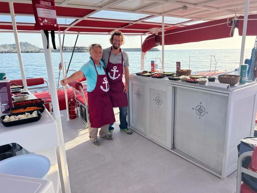 Marseille : Calanques Catamaran Cruise with Lunch & Wine - Riou Island gives you the first major swim
