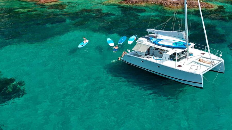 Marseille: Calanques Catamaran Tour & Standup Paddle - Leaving the Vieux-Port for open water