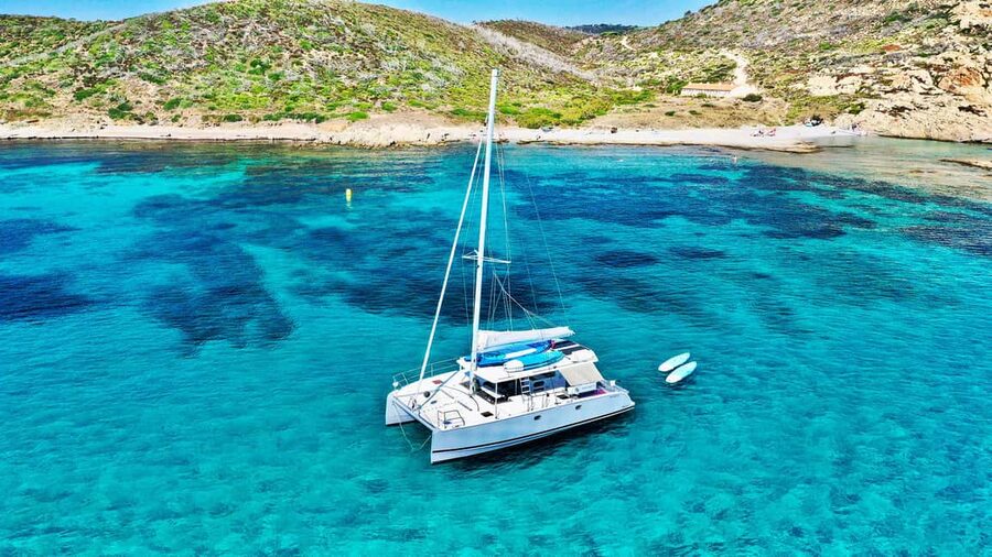 Marseille: Calanques Catamaran Tour & Standup Paddle - Frioul Islands and sheltered coves