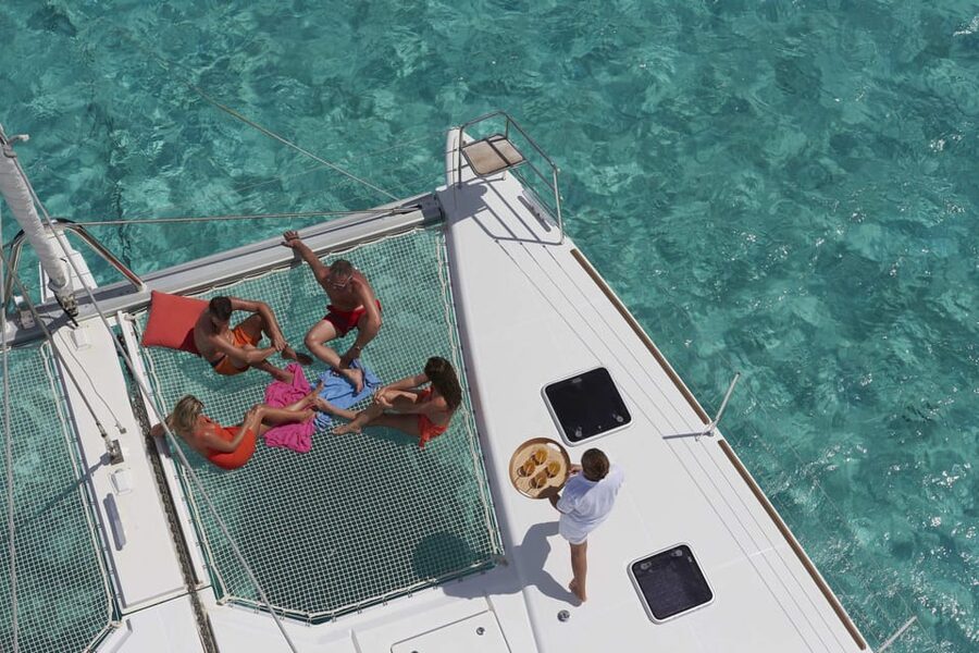 Marseille: Frioul Archipelago Catamaran Cruise with Lunch - The swim stop in clear Mediterranean water