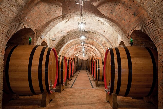 Montepulciano: Winery Tour & Tasting Experience - Walking down into the Etruscan cellar