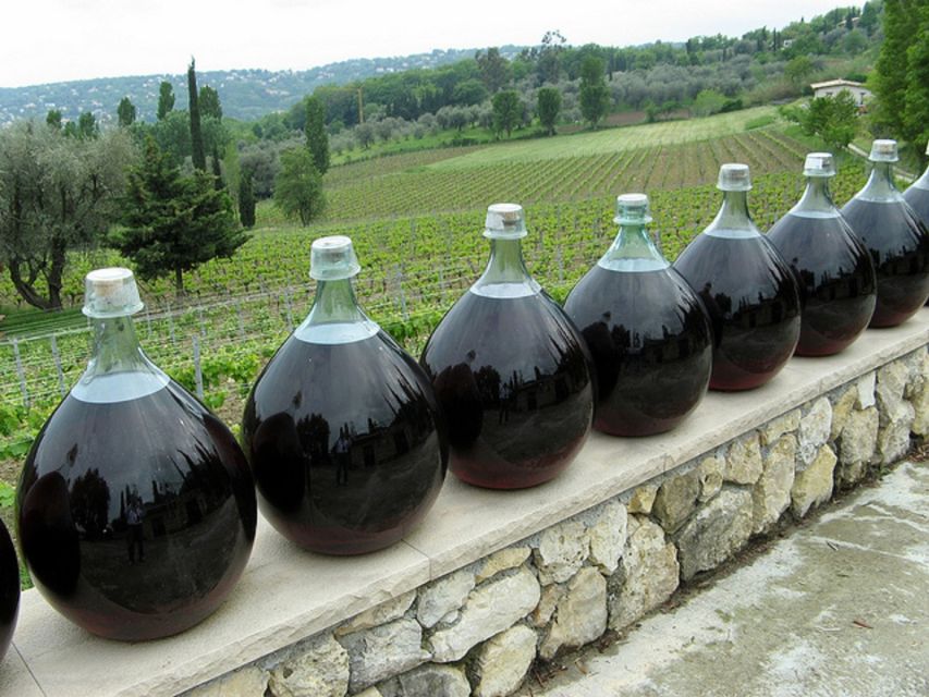 Nice: Half-Day Saint Paul de Vence and Wine Tasting Tour - The Saint Jeannet winery and its tasting table