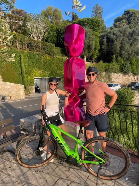 Nice: Villefranche Guided Electric Bike Tour - Fort Mont Alban and Mont Boron views