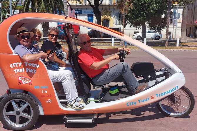 Nice: Visit of Nice by electrically assisted bike taxi 1 hour. - Promenade du Paillon and Lycée Massena