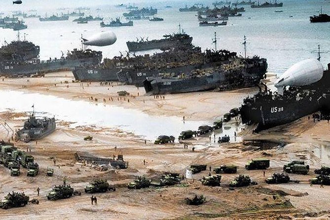 Omaha and Utah beaches - Sainte Mère Église and La Fière shift the story inland