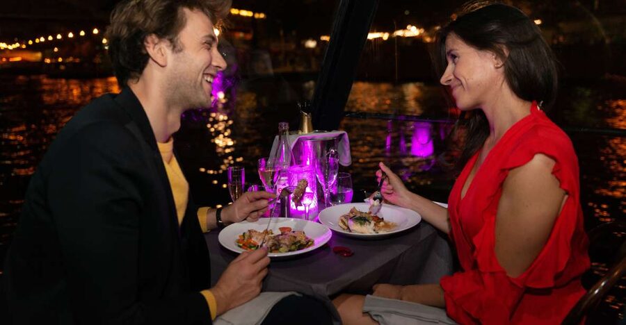 Paris: Bastille Day Special Evening Cruise - The first course, Champagne, and the French menu