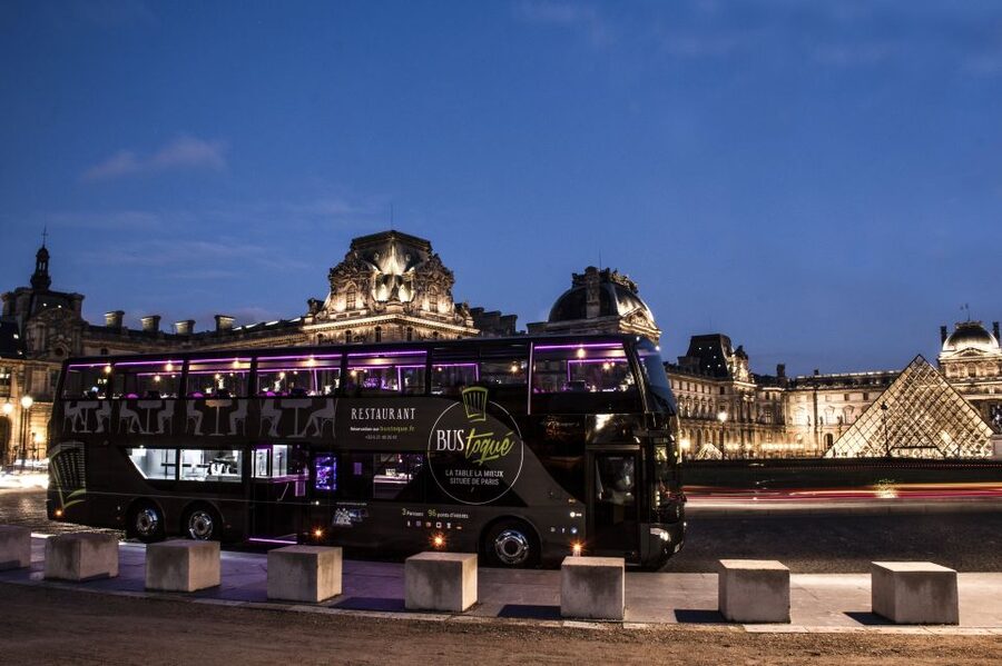Paris: Bus Toqué Tour with 5-Course Dinner and Champagne - What the two-hour route feels like