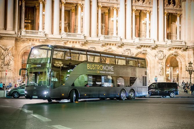 Paris Bustronome Gourmet Sightseeing Dinner on a Panoramic Bus - Palais Garnier and the Louvre after dark
