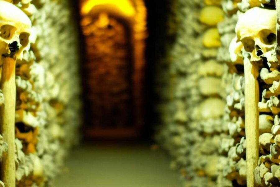 Paris: Catacombs, Audio Guide, and River Cruise Option - Entering the Catacombs 20 meters below Paris