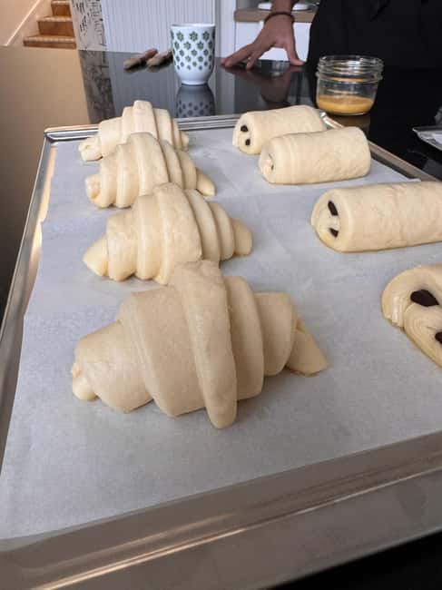 Paris: Croissant Baking Class with a Chef - Shaping crescents and pain au chocolat