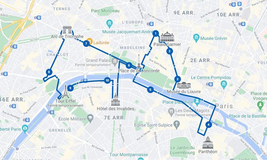 Paris: Discovery Hop-On Hop-Off and Paris by Night Tour - Pont Alexandre III and Les Invalides