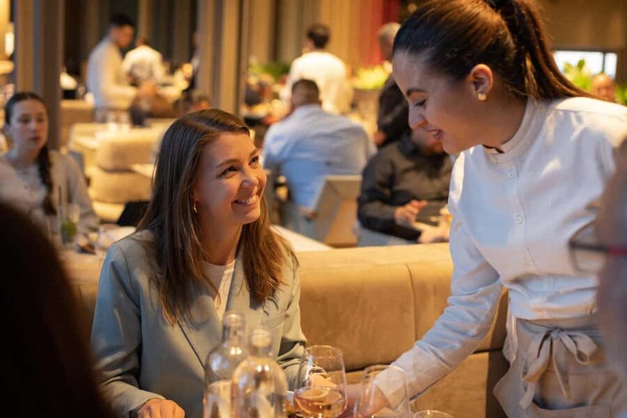 Paris: Eiffel Tower Dining, Gustave Menu at Madame Brasserie - The lift ride and first-floor arrival