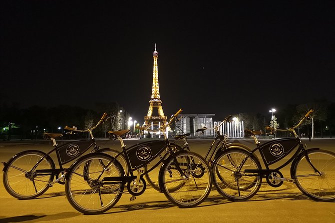 Paris Evening City of Lights Small Group Bike Tour & Boat Cruise - The Eiffel Tower after sunset