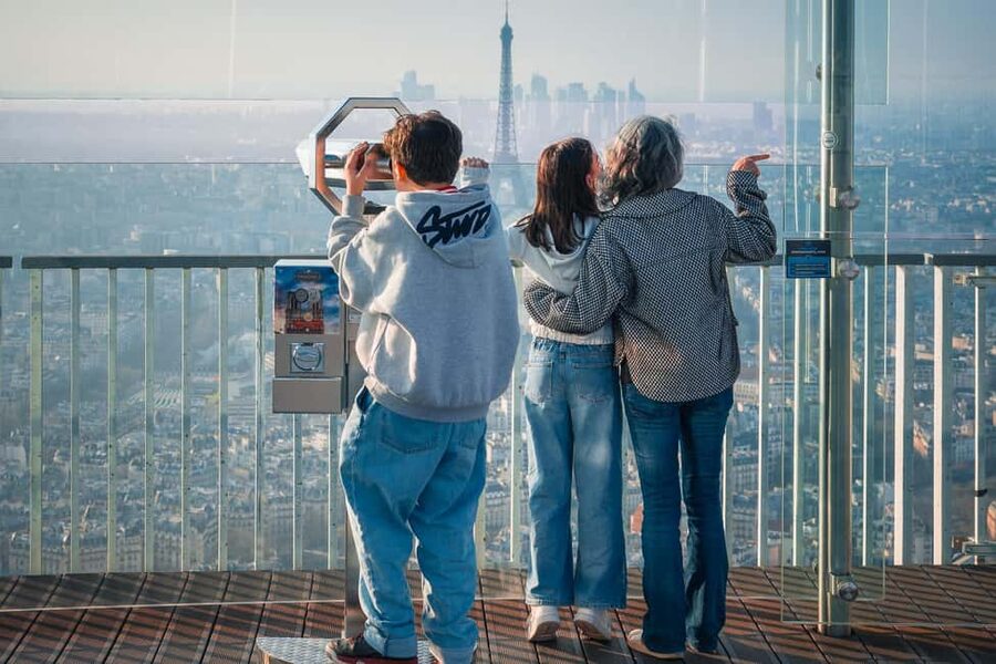 Paris: Montparnasse Tower Observation Deck Entry Ticket - Floor 56: indoor views, information, and a cafe