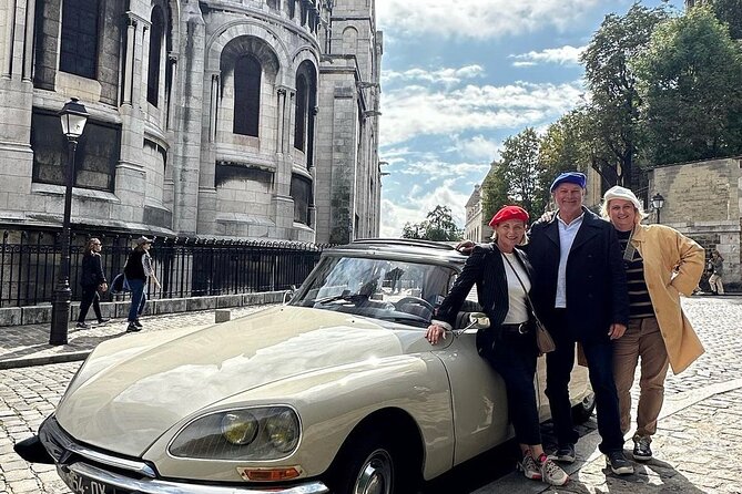 Paris Private Guided Tour in a Vintage Open Top French Car - Montmartre in a small car