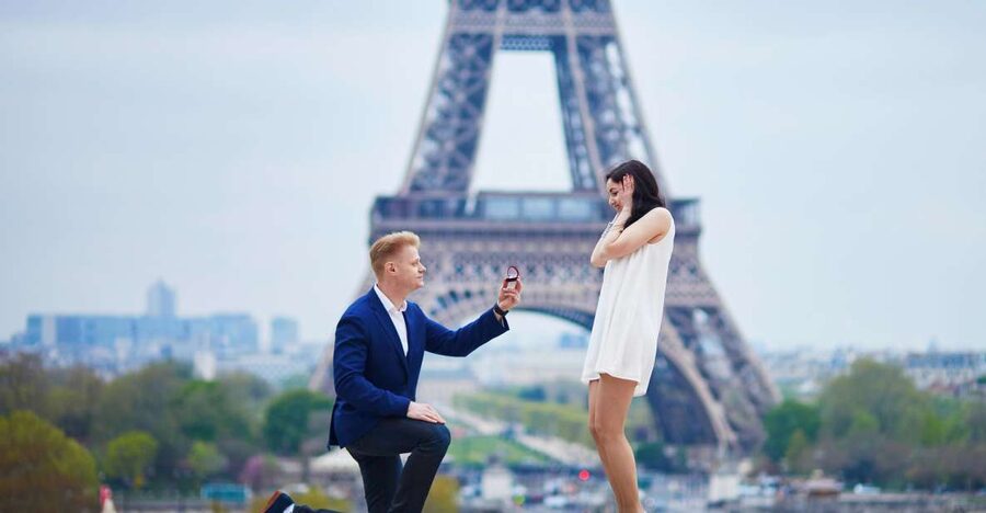 Paris: Romantic Photoshoot for Couples - The Eiffel Tower photo stop