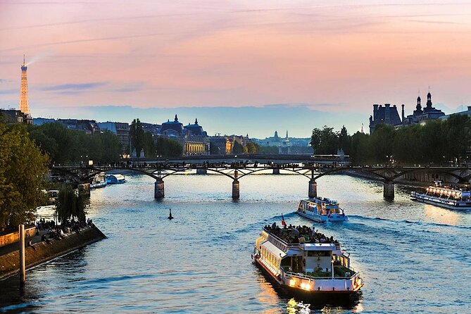 Paris: Seine River Sightseeing Sunset Cruise with Champagne - Notre-Dame from the river