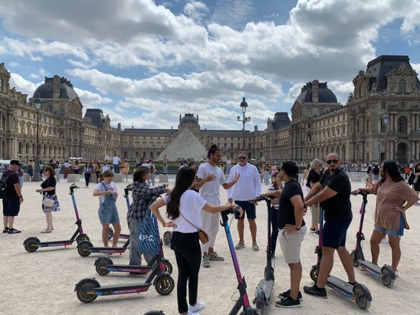Paris: Small-Group E-Scooter Tour with a Local Guide - The Louvre courtyard and Pyramid