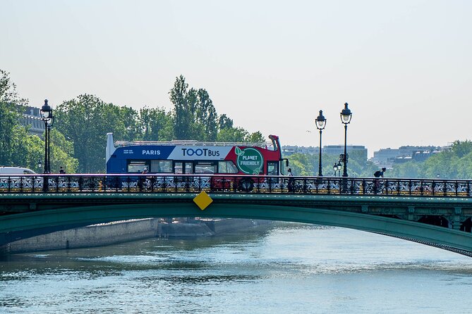 Paris Tootbus Must See Hop-on Hop-off Bus Tour with Seine River Cruise - Champs-Élysées, the Arc, and Trocadéro views