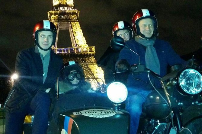 Paris Vintage Tour by Night on a Sidecar with Champagne - What the $215.06 price buys you
