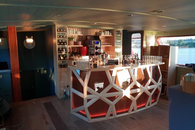 Prestige Commented Cruise glass of wine and Canelé in Bordeaux - The Aquitaine Bridge and the wider Garonne