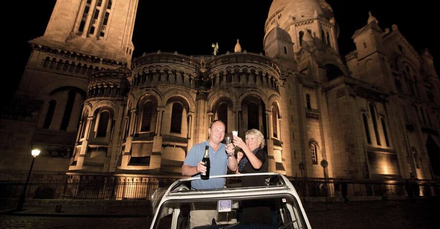 Private tour of Paris by Night with Champagne - A Central Pickup and an Easy Start
