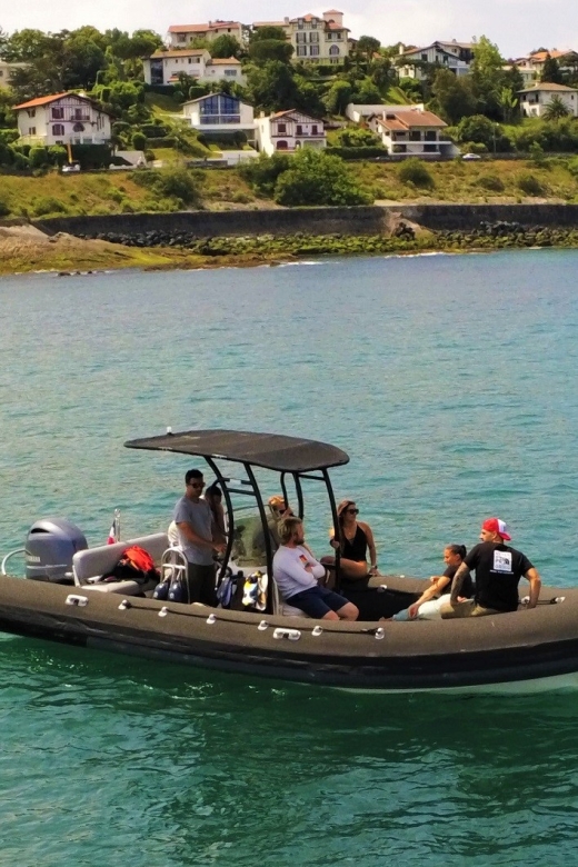 Saint-Jean-de-Luz, Basque country: Boat tour along the Coast - Swimming near Cap Figuier