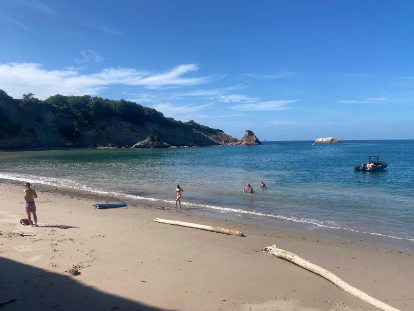 Saint-Jean-de-Luz, Basque country: Boat tour along the Coast - Loya Bay below Abbadia Castle