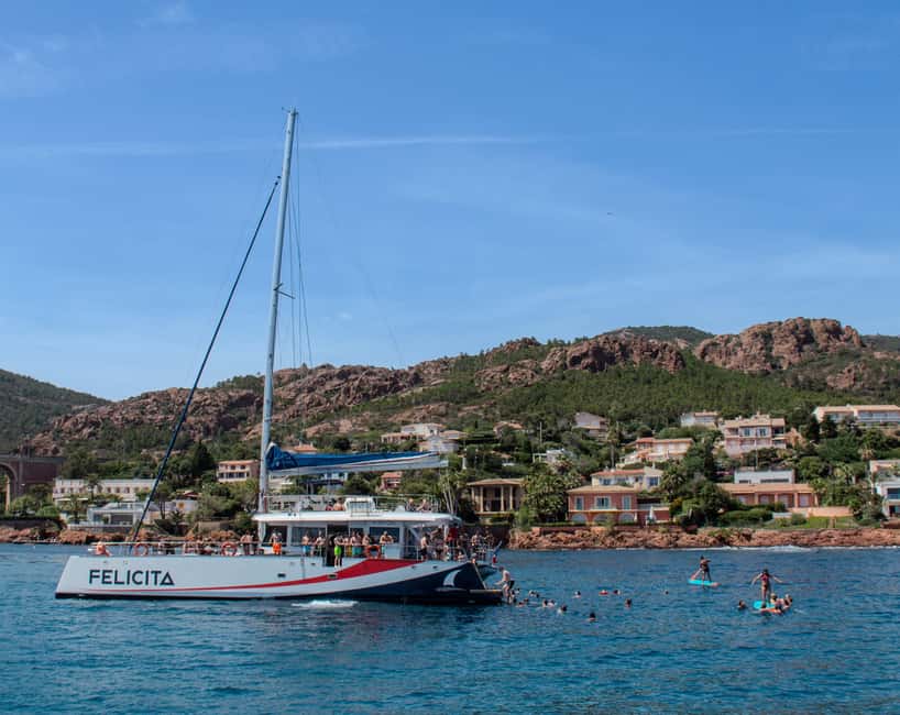 Saint-Raphaël: Golden Island Afternoon Cruise with Drinks - The Estérel coast from Boulouris to Agay Bay