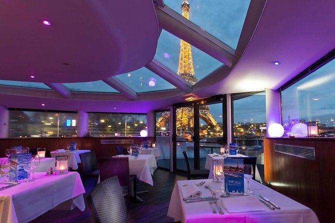 Seine River Dinner Cruise with Live Singer by VIP Yacht de Paris - Paris landmarks from the Seine after dark