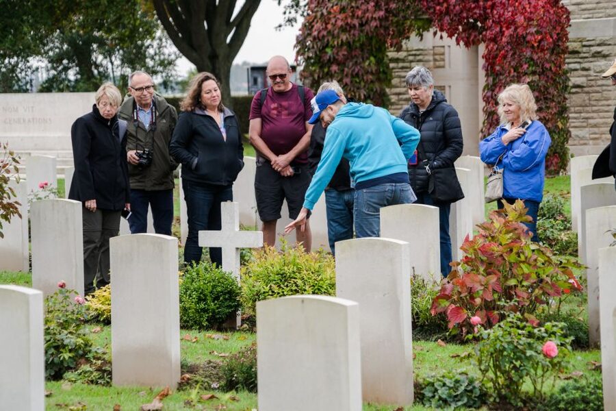 Small-Group Canadian Normandy D-Day Juno Beach from Paris - Paying respects at the Canadian Cemetery