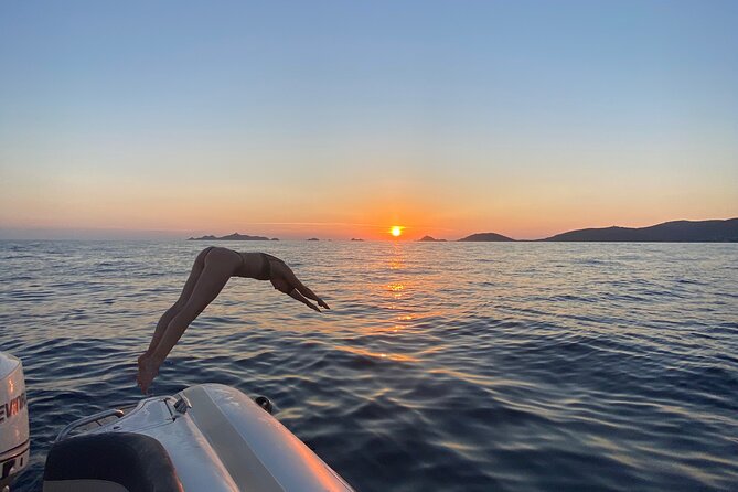Sunset boat cruise with Aperitif at the Sanguinary Islands - From Quai Napoléon to the open Gulf