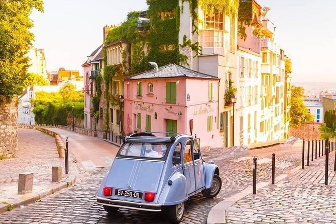 Vintage 2CV Adventure: 2 -Hour Paris Secrets Tour - Montmartre begins the ride with views and uphill charm